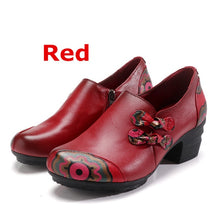 Load image into Gallery viewer, Women Genuine Cow Leather Flat Vintage Loafers Casual Shoes