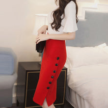 Load image into Gallery viewer, Womail Skirt Women Summer Sexy Casual Pencil Skirt Ladies High Waisted Button Office Skirt Multiple Size NEW 2019 dropship M28