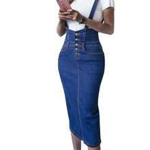 Load image into Gallery viewer, Denim Skirts Women New Body con Midi Elastic Slim Ladies Jeans Pencil Skirt