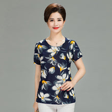 Load image into Gallery viewer, Women Summer Tops Short T Shirt Silk