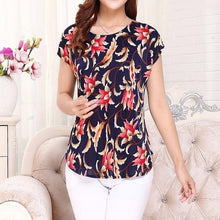 Load image into Gallery viewer, Women Summer Tops Short T Shirt Silk