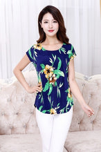 Load image into Gallery viewer, Women Summer Tops Short T Shirt Silk