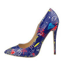 Load image into Gallery viewer, Women Heels Graffiti Colorful Women Pumps Fashion Sexy High Heels Pointed Toe Party Wedding Shoes Stiletto
