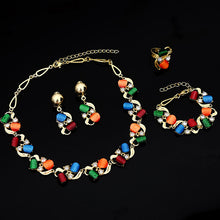 Load image into Gallery viewer, Jewelry Sets For Women Luxury Oil Painting Round Pendant Necklaces Earrings Bracelets Set Accessories