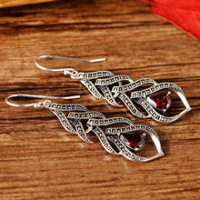 Load image into Gallery viewer, Sterling Silver Natural Vintage Gemstone Drop Earrings For Women