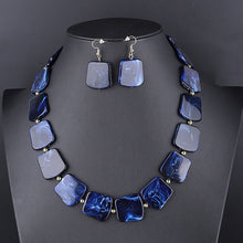 Load image into Gallery viewer, Women Chain Rope Statement Necklace Acrylic Geometric Earrings Jewelry Bijoux