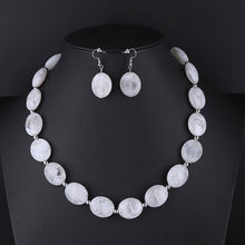 Load image into Gallery viewer, Women Chain Rope Statement Necklace Acrylic Geometric Earrings Jewelry Bijoux