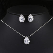 Load image into Gallery viewer, Nigerian Water Drop Cubic Zircon Wedding Jewelry Sets inlay Luxury Crystal Bridal Jewelry Set