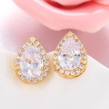Load image into Gallery viewer, Nigerian Water Drop Cubic Zircon Wedding Jewelry Sets inlay Luxury Crystal Bridal Jewelry Set