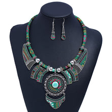 Load image into Gallery viewer, Fashion Jewelry National style resin  necklace and earrings two-piece jewelry sets for woman costume ethnic trendy jewelry set