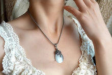 Load image into Gallery viewer, Water Drop Pendant Necklaces Earrings Set  Silver Wedding Engagement Jewelry Sets for Women