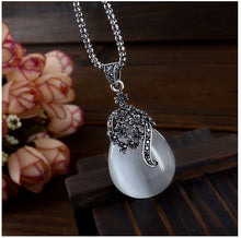 Load image into Gallery viewer, Water Drop Pendant Necklaces Earrings Set  Silver Wedding Engagement Jewelry Sets for Women