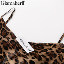 Load image into Gallery viewer, Glamaker Leopard print sexy maxi bodycon dress Women summer chiffon beach sundress Elegant vintage female club long party dress