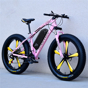 26inch snow electric mountain bicycle 48V lithium battery 1000w motor fat ebike 4.0 tires  high speed brushless electric bike