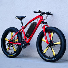 Load image into Gallery viewer, 26inch snow electric mountain bicycle 48V lithium battery 1000w motor fat ebike 4.0 tires  high speed brushless electric bike