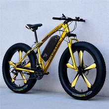 Load image into Gallery viewer, 26inch snow electric mountain bicycle 48V lithium battery 1000w motor fat ebike 4.0 tires  high speed brushless electric bike