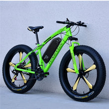 Load image into Gallery viewer, 26inch snow electric mountain bicycle 48V lithium battery 1000w motor fat ebike 4.0 tires  high speed brushless electric bike