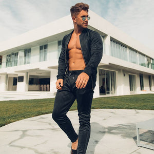 2019 New Men's Autumn Hoodies Tracksuit Set Male Sweatshirt Sweatpants Multi-pocket Fashion Trousers High Street Jackets Sets