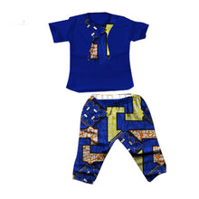 Load image into Gallery viewer, Summer Kids 2020 News African Clothes Baby Boy Top Pants Suit Dashiki Print Bazin African Dresses for Women Men Clothing