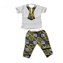 Load image into Gallery viewer, Summer Kids 2020 News African Clothes Baby Boy Top Pants Suit Dashiki Print Bazin African Dresses for Women Men Clothing