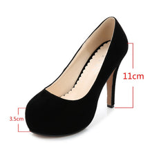 Load image into Gallery viewer, women&#39;s shoes high heels shoes flock platform Heeled shoes