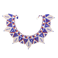 Load image into Gallery viewer, Multicolor Statement Choker Resin Bead Maasai Necklace Earrings Nigeria Egyptian Boho Zulu Ethnic Tribal Jewelry Sets