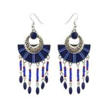 Load image into Gallery viewer, Multicolor Statement Choker Resin Bead Maasai Necklace Earrings Nigeria Egyptian Boho Zulu Ethnic Tribal Jewelry Sets