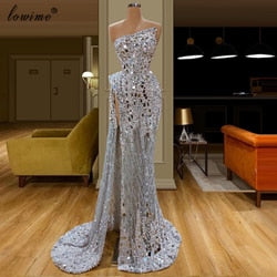 Dubai Luxury Muslim Celebrity Dresses 2020 Long Formal Evening Dress Arabic Abiye Mermaid Party Gowns Turkish Largos Vestidos