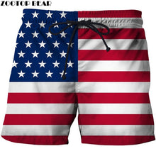 Load image into Gallery viewer, USA Beach Shorts Men Casual Board Shorts Plage Vacation Quick Dry Shorts Swimwear Streetwear DropShip