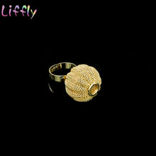 Load image into Gallery viewer, Gold Jewelry Set for Women Nigerian Choker Necklace Statement Three Tone Layered Earrings Ring Bracelet