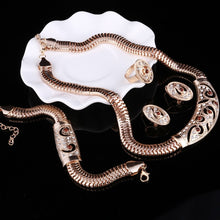 Load image into Gallery viewer, Jewelry Sets Necklace Earrings Bracelet Ring For Women Crystal African Wedding Bridal Party