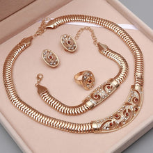 Load image into Gallery viewer, Jewelry Sets Necklace Earrings Bracelet Ring For Women Crystal African Wedding Bridal Party Accessories Gift