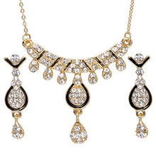 Load image into Gallery viewer, Jewelry Sets Necklace Earrings Bracelet Ring For Women Crystal African Wedding Bridal Party