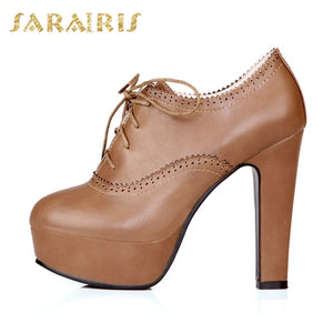 Platform women's Shoes Pumps Woman Fashion High Heel Round Toe Woman Shoes Summer