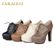 Load image into Gallery viewer, Platform women&#39;s Shoes Pumps Woman Fashion High Heel Round Toe Woman Shoes Summer