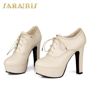 Platform women's Shoes Pumps Woman Fashion High Heel Round Toe Woman Shoes Summer