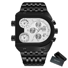 Load image into Gallery viewer, Men Quartz Top Brand Luxury Time Zone Stainless Steel Watch