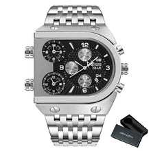 Load image into Gallery viewer, Men Quartz Top Brand Luxury Time Zone Stainless Steel Watch