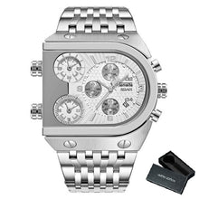 Load image into Gallery viewer, Men Quartz Top Brand Luxury Time Zone Stainless Steel Watch