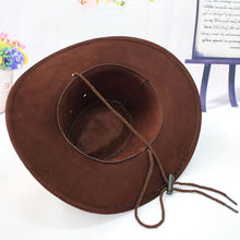 Load image into Gallery viewer, Cowboy Hats for Women with The Fields Sombreros Mujer Invierno Western American Mens Sombrero Vaquero Faux Suede