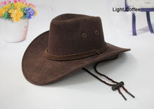 Load image into Gallery viewer, Cowboy Hats for Women with The Fields Sombreros Mujer Invierno Western American Mens Sombrero Vaquero Faux Suede