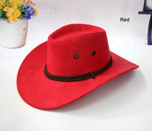 Load image into Gallery viewer, Cowboy Hats for Women with The Fields Sombreros Mujer Invierno Western American Mens Sombrero Vaquero Faux Suede