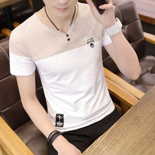 Load image into Gallery viewer, O Neck Casual T-Shirts Summer Solid Color Cotton Slim Fit Men Tees Tops Basic Style Fitness  Men&#39;s Short Sleeve TShirt