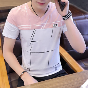 O Neck Casual T-Shirts Summer Solid Color Cotton Slim Fit Men Tees Tops Basic Style Fitness  Men's Short Sleeve TShirt