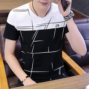 O Neck Casual T-Shirts Summer Solid Color Cotton Slim Fit Men Tees Tops Basic Style Fitness  Men's Short Sleeve TShirt