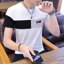 Load image into Gallery viewer, O Neck Casual T-Shirts Summer Solid Color Cotton Slim Fit Men Tees Tops Basic Style Fitness  Men&#39;s Short Sleeve TShirt