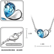 Load image into Gallery viewer, New Fashion 3ps womens Heart jewellery set of blue wedding jewerly sets for women african Female fine Jewelry set