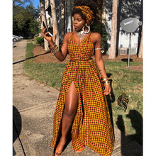 Load image into Gallery viewer, Fashion 2020 African Dresses for Women DIY Bandage Ankara Vestidos Split Robe Africaine Dashiki Print Ladies Clothes Plus Size