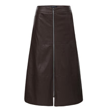 Load image into Gallery viewer, Mermaid Skirts Fashion Women Casual Solid High Waist Work Leather Skirt