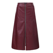 Load image into Gallery viewer, Mermaid Skirts Fashion Women Casual Solid High Waist Work Leather Skirt